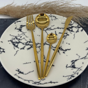 Besteckset Gold