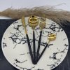 Besteckset gold schwarz