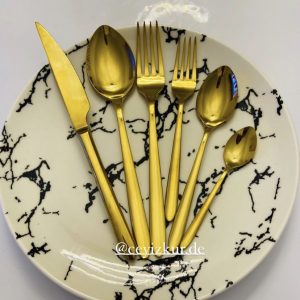 Besteckset Gold