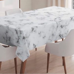 Tischdecke weiss Marmor